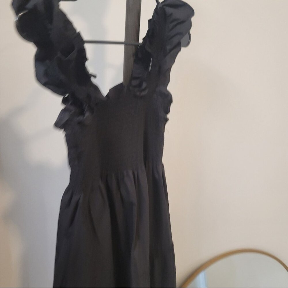 Hill House The Nap Dress Black Ruffled Dress - Size XXS - Picture 4 of 6